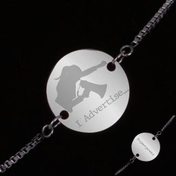 Bratara Gravata Argintie din Inox I Advertise Superpower