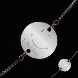 Bratara Gravata Argintie din Inox Superpower I Smile
