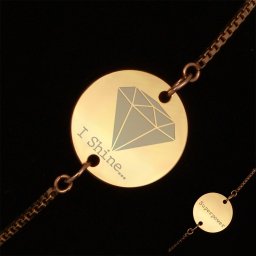 Bratara Gravata Aurie din Inox Superpower I Shine