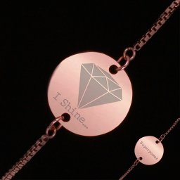 Bratara Gravata Rose Gold din Inox Superpower I Shine