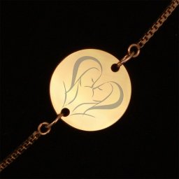 Bratara Gravata Aurie din Inox Rotund Zodiac Gemeni