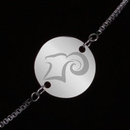 Bratara Gravata Argintie din Inox Rotund Zodiac Berbec