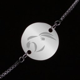 Bratara Gravata Argintie din Inox Rotund Zodiac Capricorn
