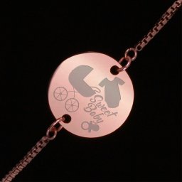 Bratara Gravata Rose Gold din Inox Rotund Sweet Baby