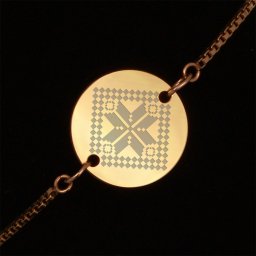 Bratara Gravata Aurie din Inox Rotund Traditional