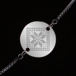 Bratara Gravata Argintie din Inox Rotund Traditional