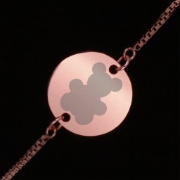 Bratara Gravata Rose Gold din Inox Rotund Ursulet