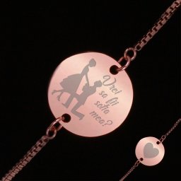 Bratara Gravata Rose Gold din Inox Rotund Sotia Mea