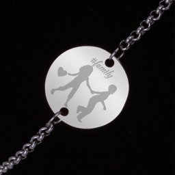 Bratara Gravata Argintie din Inox Rotund Copilarie