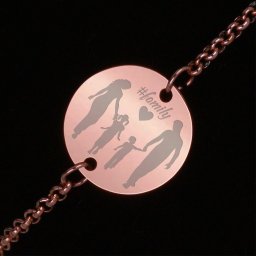 Bratara Gravata Rose Gold din Inox Rotund Familie