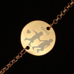 Bratara Gravata Aurie din Inox Rotund Mamica de Baieti