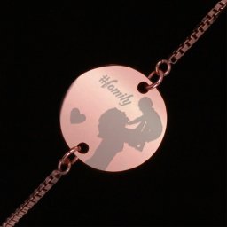 Bratara Gravata Rose Gold din Inox Rotund Mama