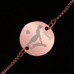 Bratara Gravata Rose Gold din Inox Rotund Mama Hai la Joaca