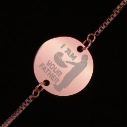 Bratara Gravata Rose Gold din Inox Rotund I am Your Father