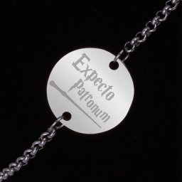 Bratara Gravata Argintie din Inox Rotund Expecto Patronum