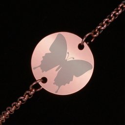 Bratara Gravata Rose Gold din Inox Rotund Fluture
