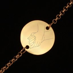 Bratara Gravata Aurie din Inox Rotund Tinutul de Mana