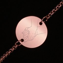 Bratara Gravata Rose Gold din Inox Rotund Tinutul de Mana