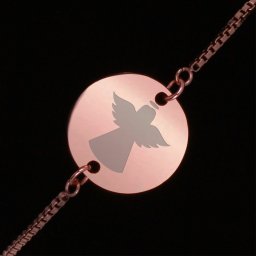 Bratara Gravata Rose Gold din Inox Rotund Inger Ingeras