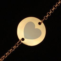 Bratara Gravata Aurie din Inox Rotund My Heart