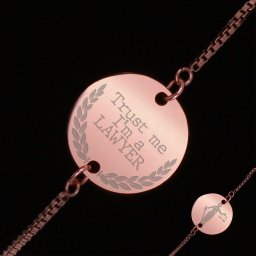 Bratara Gravata Rose Gold din Inox Rotund Avocat