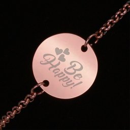 Bratara Gravata Rose Gold din Inox Rotund Be Happy