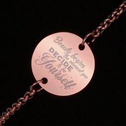 Bratara Gravata Rose Gold din Inox Rotund Beauty