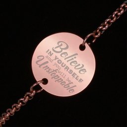 Bratara Gravata Rose Gold din Inox Rotund Believe in Yourself