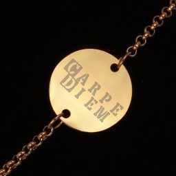 Bratara Gravata Aurie din Inox Rotund Carpe Diem