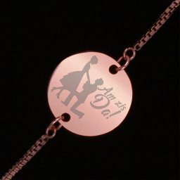 Bratara Gravata Rose Gold din Inox Rotund Am zis DA