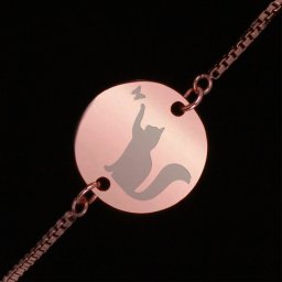 Bratara Gravata Rose Gold din Inox Rotund Joaca-te cu Mine