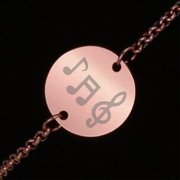 Bratara Gravata Rose Gold din Inox Rotund Muzica