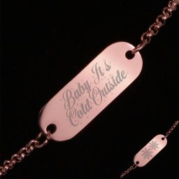 Bratara Gravata Rose Gold din Inox Oval Baby It's Cold Outside