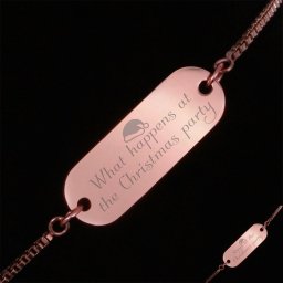 Bratara Gravata Rose Gold din Inox Oval Christmas Party
