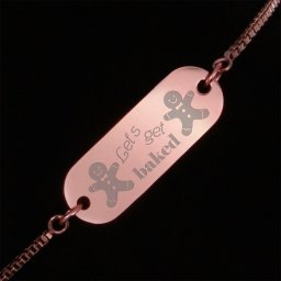 Bratara Gravata Rose Gold din Inox Oval Let's Get Baked