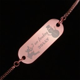 Bratara Gravata Rose Gold din Inox Oval Jolly