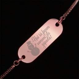 Bratara Gravata Rose Gold din Inox Oval Invitatie la Joaca