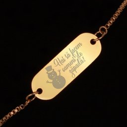 Bratara Gravata Aurie din Inox Oval Invitatie la Joaca