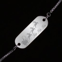 Bratara Gravata Argintie din Inox Oval Ho Ho Ho