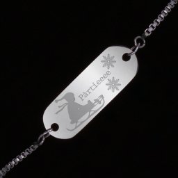 Bratara Gravata Argintie din Inox Oval Partie