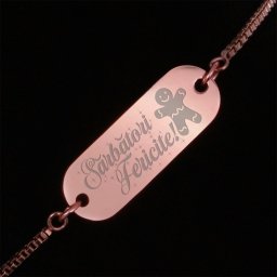 Bratara Gravata Rose Gold din Inox Oval Gingerbread