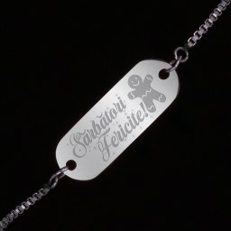 Bratara Gravata Argintie din Inox Oval Gingerbread
