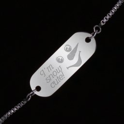 Bratara Gravata Argintie din Inox Oval Snow Cute