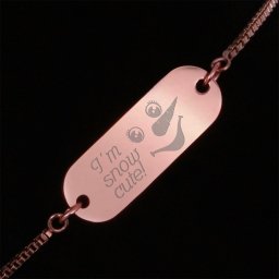Bratara Gravata Rose Gold din Inox Oval Snow Cute