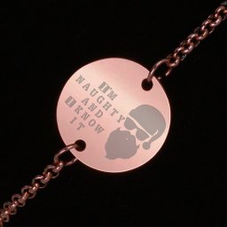 Bratara Gravata Rose Gold din Inox Rotund I'm Naughty