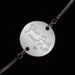 Bratara Gravata Argintie din Inox Rotund I Want it All