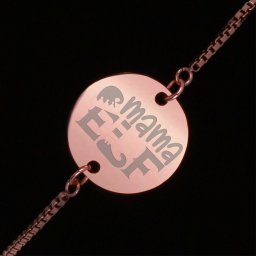 Bratara Gravata Rose Gold din Inox Rotund Mama Elf