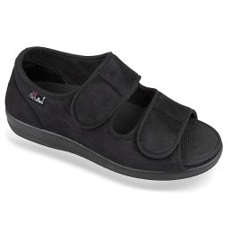Sandale confort, calapod lat, pentru barbati, OrtoMed 514-T44 negru