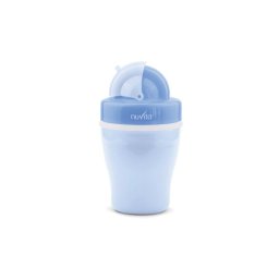 Pahar cu interior dublu si pai - blue