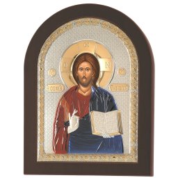 Icoana Argint Iisus Hristos 14x10 cm Color